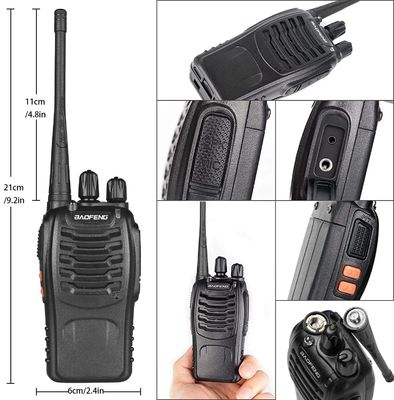 Portable DC 3.7V 2 Way Walkie Talkie , Practical UHF Hand Held Radio Bf-888S