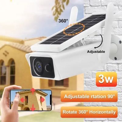 IP66 Solar Powered CCTV Camera , Rechargeable Solar Panel Outdoor Security Camera