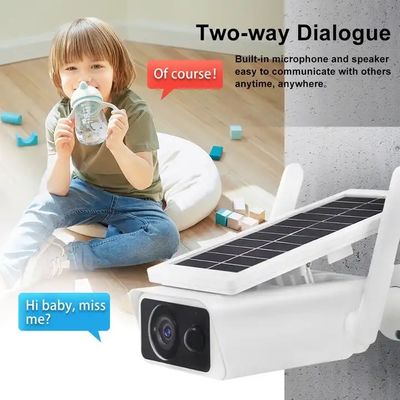 PTZ Outdoor Solar Panel Security Camera Wireless With Floodlight