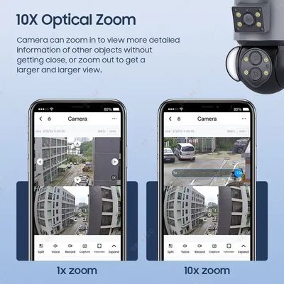 Outdoor Indoor CCTV Security Camera Panoramic With 4MP Floodlight