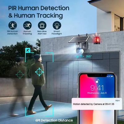 Outdoor Indoor CCTV Security Camera Panoramic With 4MP Floodlight