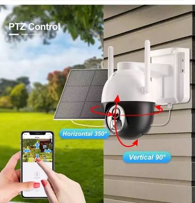 Outdoor 4MP Wireless Solar Powered CCTV Two Way Audio With CMOS Sensor