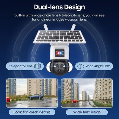 Multipurpose Solar 4G PTZ Camera WiFi Night Vision 6MP Dome Network