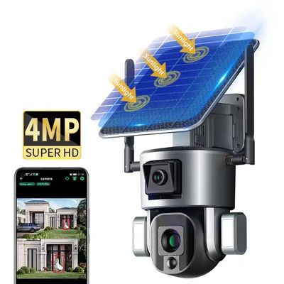 4K 8MP WiFi Solar Powered 4G Camera , Waterproof Outdoor 4G Security Camera