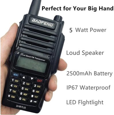 RoHS Handheld Radio Walkie Talkie UV-9R PLUS VHF UHF Dual Band