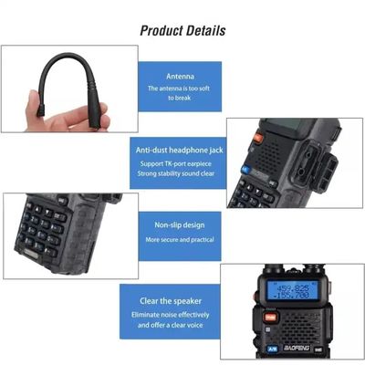 Dual Band Radio Walkie Talkie UV-5R 8W 10W Handheld 128 Channels