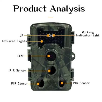 Wildlife Infrared Outdoor Trail Camera PR1000 2 Inch LCD Screen 16MP CMOS