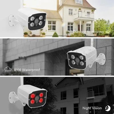 1080P 4CH WiFi Wireless Camera System White Color With CMOS Sensor