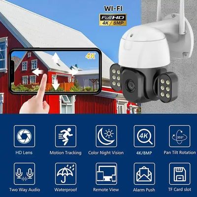 8MP ABS 4K Outdoor Security Camera Wireless Full UHD With CMOS Sensor