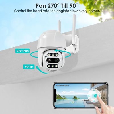 8MP IP Wireless CCTV Security Camera Durable Dual Lens For Outdoor
