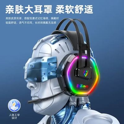 New Unisex Wired Headset For Gaming USB Headset For Noise-Cancelling Gaming In Internet Cafes