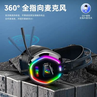 New Unisex Wired Headset For Gaming USB Headset For Noise-Cancelling Gaming In Internet Cafes
