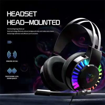 Headset Style Wired Gaming Earphones Wired Gaming Earbuds With LED Light