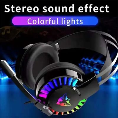 Headset Style Wired Gaming Earphones Wired Gaming Earbuds With LED Light