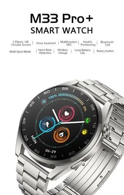 NFC ECG Heart Rate Monitor Reloj Inteligente Smart Watch M33 Pro+