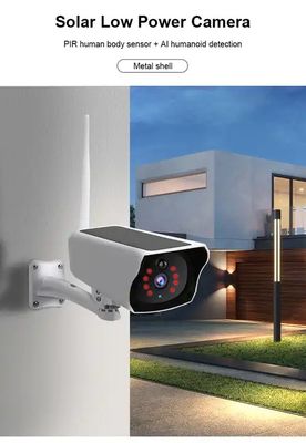Night Vision 1.3W Solar 4G CCTV Camera , CMOS 4G Solar Powered Security Camera