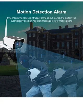 Night Vision 1.3W Solar 4G CCTV Camera , CMOS 4G Solar Powered Security Camera