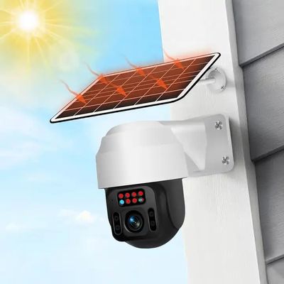 Weatherproof 6.8W 4G Solar PTZ Camera , Wireless Battery 4G WiFi Security Camera
