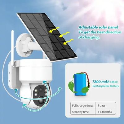 CMOS Durable Solar Powered 4G Camera , 4MP Home Security Camera With Solar Panel