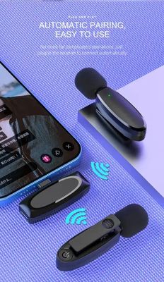 2.4Ghz Mini Microphone No App Needed Lavalier Wireless Microphone For Iphone