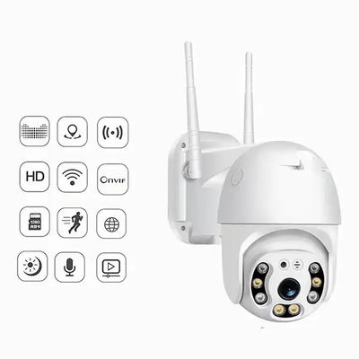Wireless 1080P WiFi PTZ IP Camera 3MP 5MP Multipurpose White Color