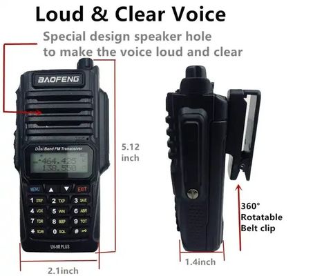 RoHS Handheld Radio Walkie Talkie UV-9R PLUS VHF UHF Dual Band