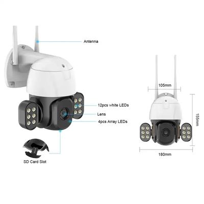 8MP Wireless 4K CCTV Security Camera Full UHD PTZ ABS Material