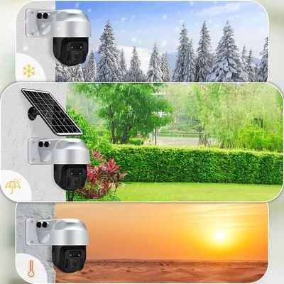 Weatherproof 6.8W 4G Solar PTZ Camera Wireless Battery 4G WiFi Security Camera