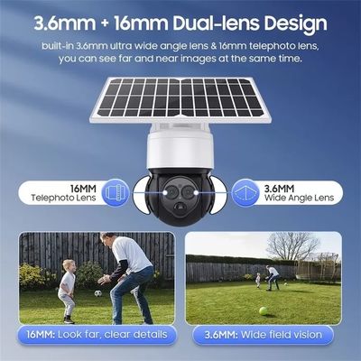 6MP 4G Solar Camera 12X Zoom Dual Lens PTZ Camera Auto Tracking Camera
