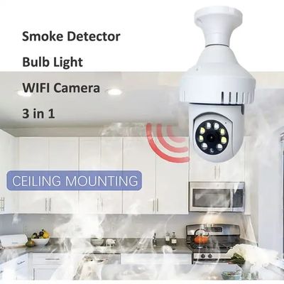 V380 Pro E27 1080P Smart Light Bulb Camera With Smoke Detection Alarm Function Night Vision