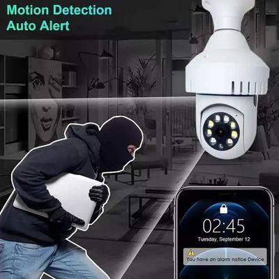 V380 Pro E27 1080P Smart Light Bulb Camera With Smoke Detection Alarm Function Night Vision