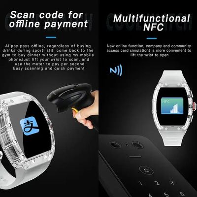 YD5 Silicone Smart Watches Crystal Transparent Health Tracker Nfc Smart Watch