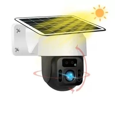 Wireless  Weatherproof 6.8W 4G Solar PTZ Camera