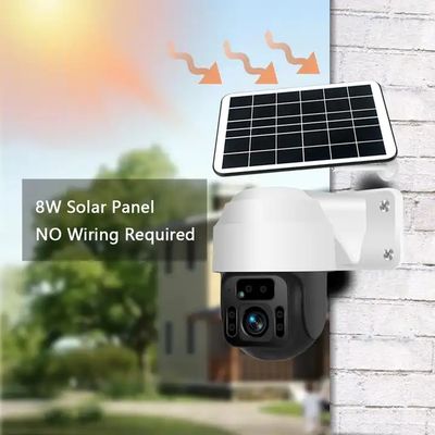 Wireless  Weatherproof 6.8W 4G Solar PTZ Camera