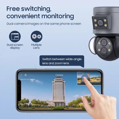 4Mp 10X Optical Zoom PTZ Floodlight Camera Weatherproof  IP65 Waterproof