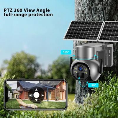 4MP Battery Powered Solar Panel Outdoor CCTV Camera Horizontal 360 ° Vertical 120°