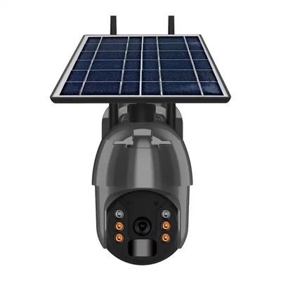 Black Weatherproof Solar SIM Card Camera Outdoor Wireless WiFi 4G Solar PTZ Camera