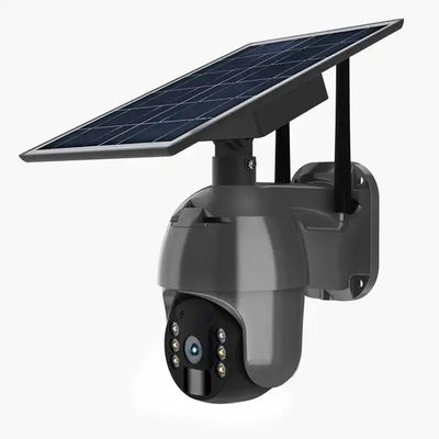 Black Weatherproof Solar SIM Card Camera Outdoor Wireless WiFi 4G Solar PTZ Camera