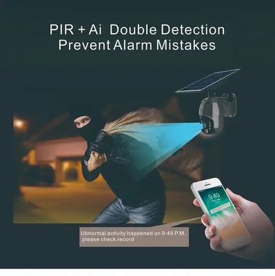 Black Weatherproof Solar SIM Card Camera Outdoor Wireless WiFi 4G Solar PTZ Camera