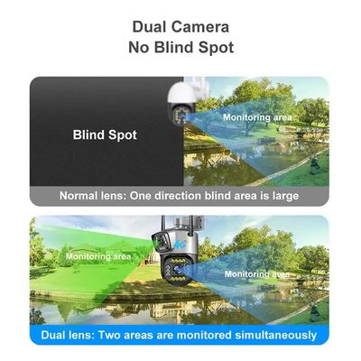 4G PTZ WIFI Security Ip Camera Outdoor Dual Lens Network