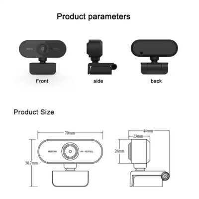 HD 1080P Live Streaming Webcam USB PC Camera With Holding Bracket