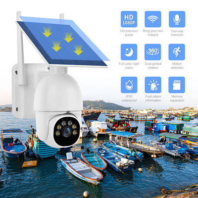 Solar Powered Outdoor IP65 Waterproof Night Vision TF Card 4G Camera