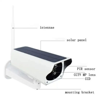 Solar Powered 1080P Bullet Type IP Camera Waterproof Outdoor Security Cctv Camera