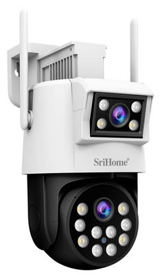 Home Security 2+2MP Dual Lens Outdoor Wireless Security WiFi CCTV PTZ IP Camera Video Dome PTZ Surveillance Camera