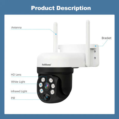 4MP Wireless Battery Outdoor Waterproof IP 66 Camera PIR Night Vision Remote Monitor View WIFI Solar Security Camera