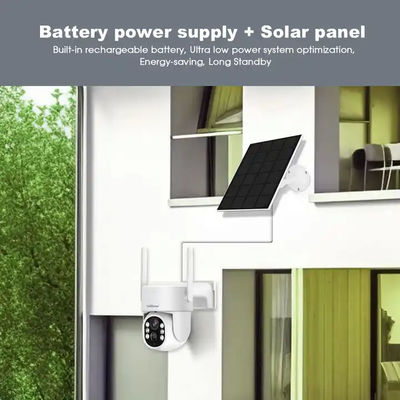 4MP CCTV Wireless PTZ Outdoor Waterproof Solar Battery Camera with Sim Card Support 128G TF Card