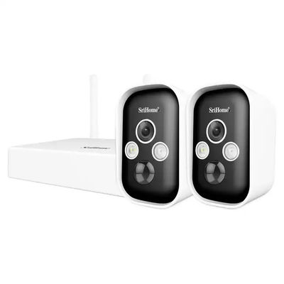 Outdoor Waterproof IP65 low power Base station battery camera kit include 2Pcs Wifi Battery camera