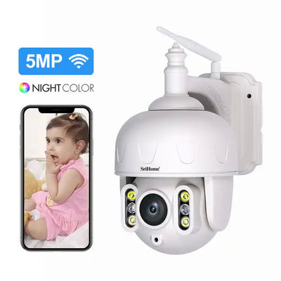 SriHome 1920P Speaker Two Way Audio Color Night Vision WIFI Wired Indoor & Outdoor Monitor CCTV Security Camera