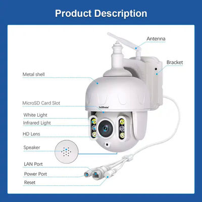 SriHome 1920P Speaker Two Way Audio Color Night Vision WIFI Wired Indoor & Outdoor Monitor CCTV Security Camera