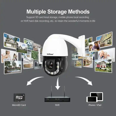 SriHome SH040 1920P Two-Way Audio NVR4.7mm~94mm 20x Optical Zoom Lens Waterproof IP66 WiFi Home Company Security Safety